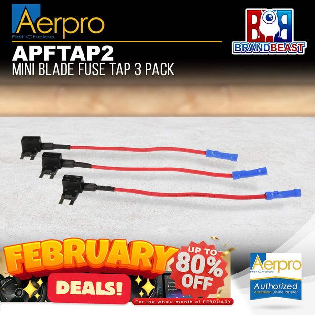 Aerpro APFTAP2 Mini Blade Fuse Tap - 3 Pcs.