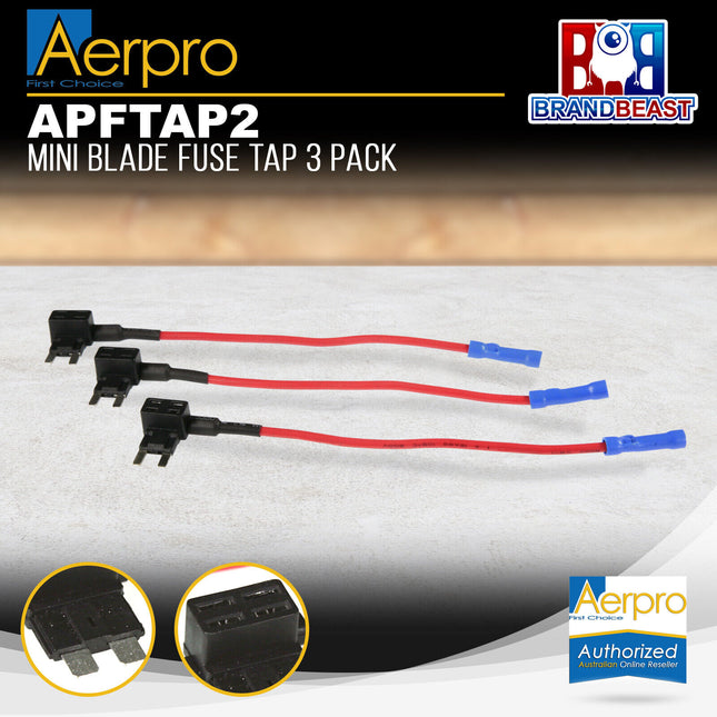 Aerpro APFTAP2 Mini Blade Fuse Tap - 3 Pcs.
