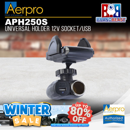 Aerpro APH250S 12V Universal Holder Socket / USB