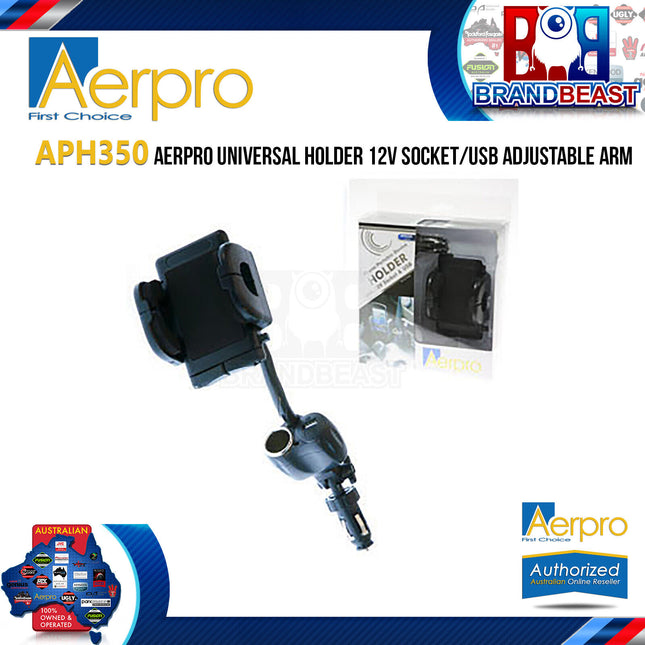Aerpro A9444532 Universal Holder 12V Usb Adjust Aph350