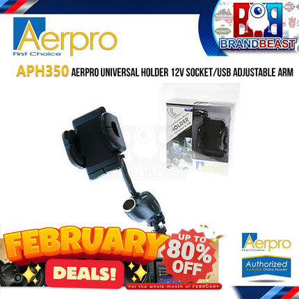 Aerpro A9444532 Universal Holder 12V Usb Adjust Aph350