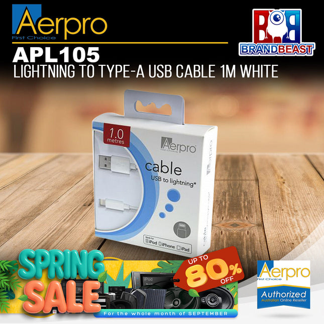 Aerpro APL105 1M Lightning to Type C USB Cable