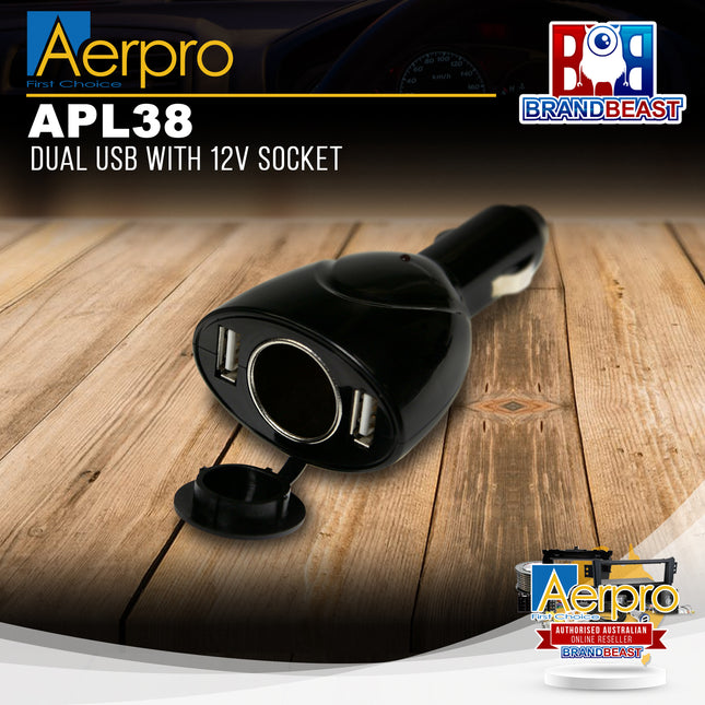 Aerpro APL38 Dual USB With 12V Socket