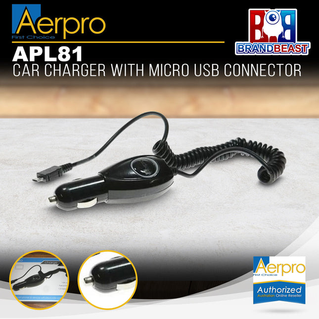 Aerpro APL81 Car Charger with Micro USB Connector