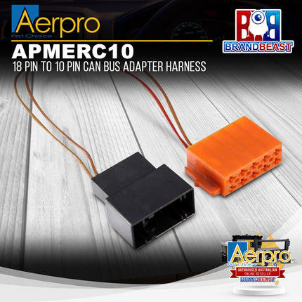 Aerpro APMERC10 18PIN-To-10PIN CANBUS Adapter Harness