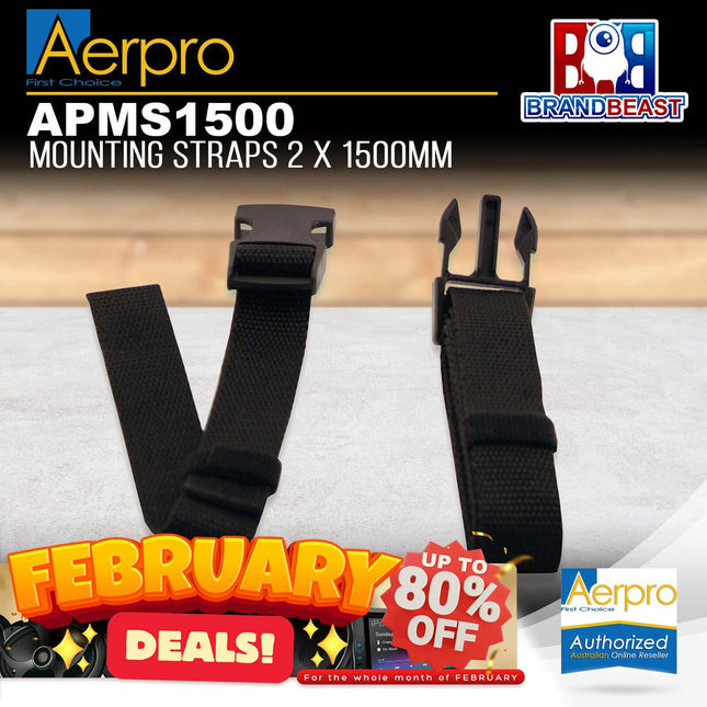 Aerpro APMS1500 1500mm x 24mm Mounting Straps - 2pcs