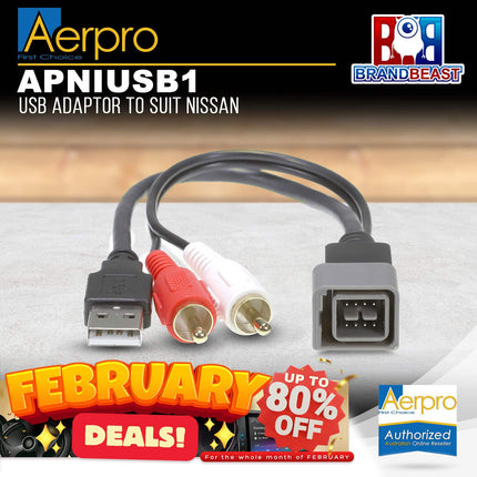 Aerpro APNIUSB1 USB Adaptor to Suit Nissan Juke F15