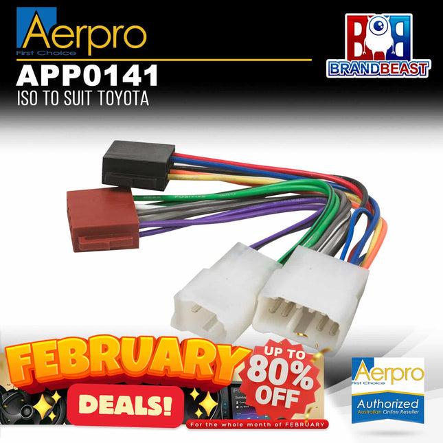 Aerpro APP0141 ISO Harness Suit Daihatsu/Holden/Lexus/Subaru/Toyota Vehicles