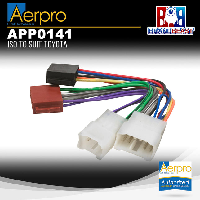 Aerpro APP0141 ISO Harness Suit Daihatsu/Holden/Lexus/Subaru/Toyota Vehicles