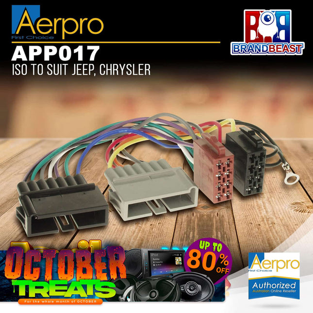 Aerpro APP017 ISO Harness to Suit Jeep/Chrysler Vehicles