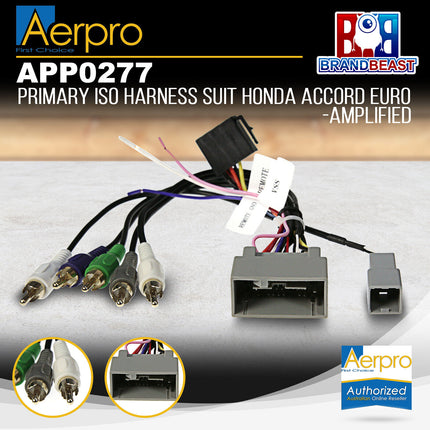 Aerpro APP0277 Primary ISO Harness to Suit Honda Accord Euro-Amplified