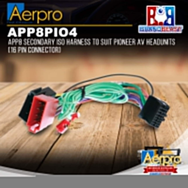 Aerpro APP8PIO4 | APP8 Secondary ISO Harness to Suit Pioneer AV Headunits