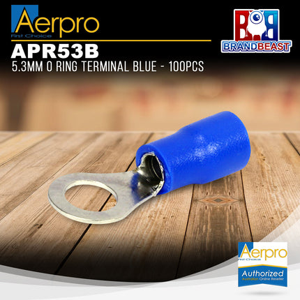 Aerpro APR53B 5.3mm O Ring Terminal Blue - 100pcs