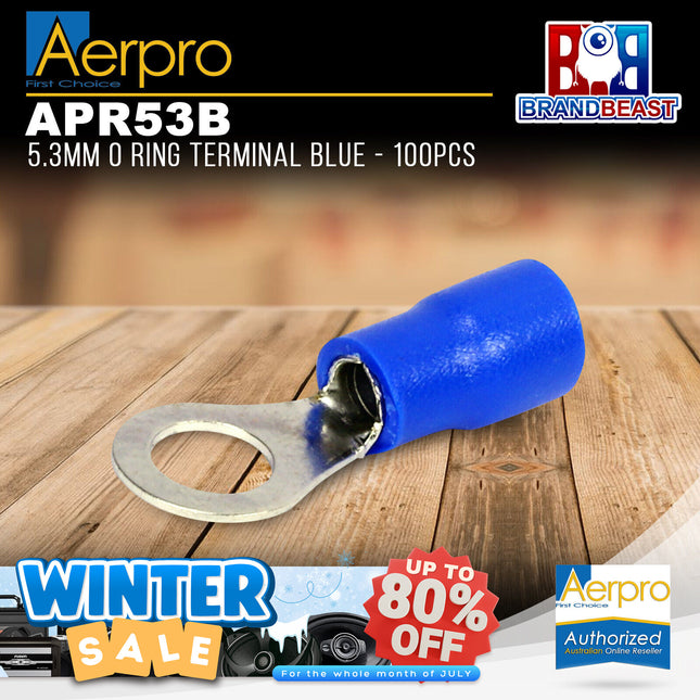 Aerpro APR53B 5.3mm O Ring Terminal Blue - 100pcs