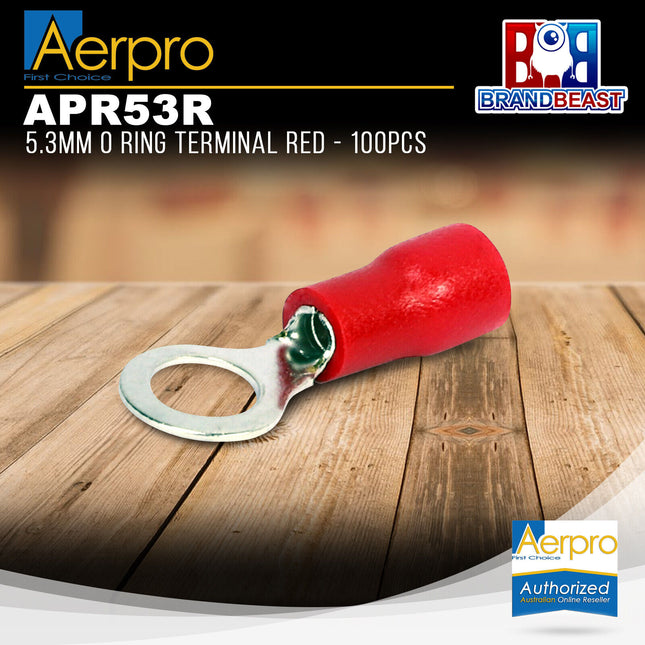 Aerpro APR53R 5.3mm O Ring Terminal Red - 100pcs