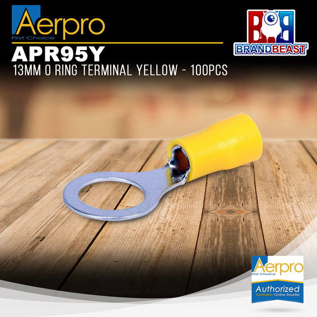 Aerpro APR95Y 13mm O Ring Terminal Yellow - 100pcs