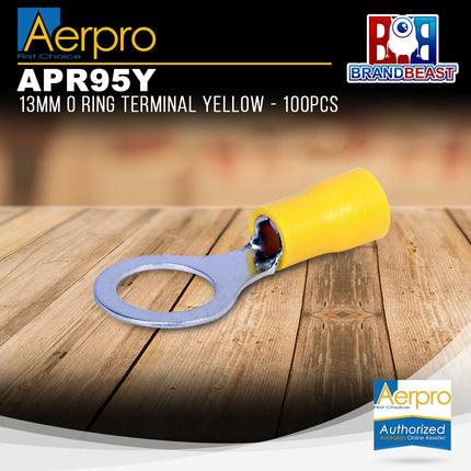 Aerpro APR95Y 13mm O Ring Terminal Yellow - 100pcs