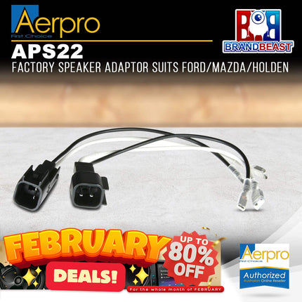 Aerpro APS22 Factory Speaker Adaptor Suit Ford/Mazda/Holden