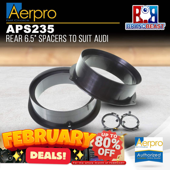 Aerpro APS235 6.5" Rear Speaker Spacers Suit Audi Q5 2009 - 2016 (8R)