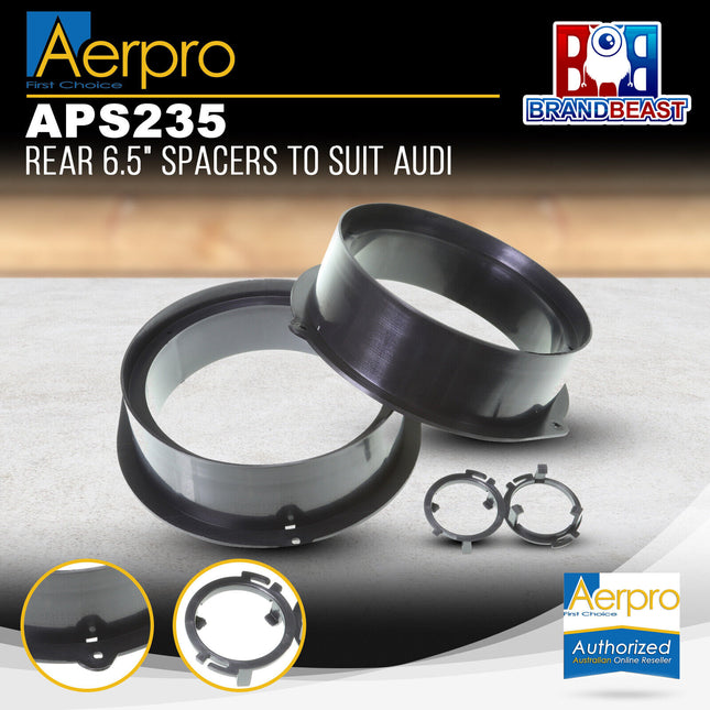 Aerpro APS235 6.5" Rear Speaker Spacers Suit Audi Q5 2009 - 2016 (8R)