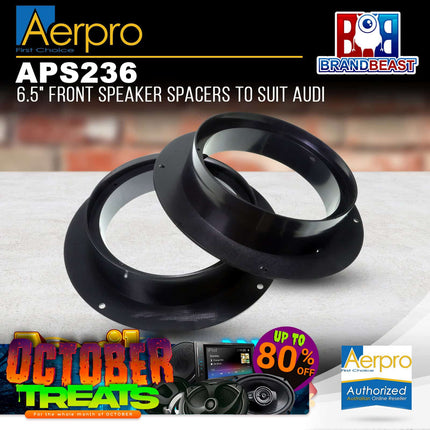 Aerpro APS236 6.5" Front Speaker Spacers Suit Audi Q5 2009 - 2016