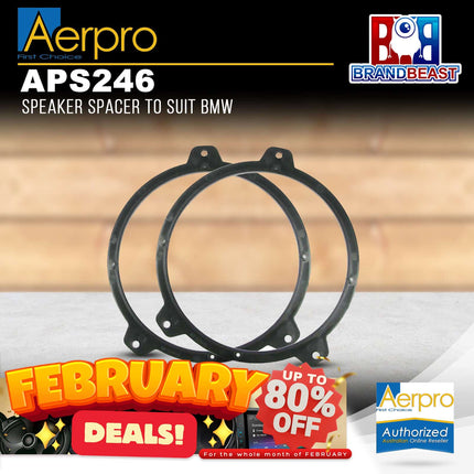 Aerpro APS246 6.5" 165mm Speaker Spacer Adaptor For BMW 3 Series E46 1998 - 2005