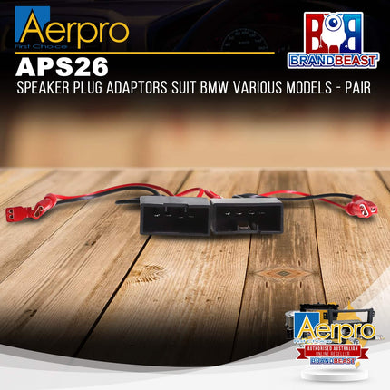 Aerpro APS26 Speaker Plug Adaptors Suit BMW Various Models - Pair