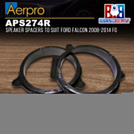 Aerpro APS274R 165mm Rear Speaker Spacers Suit Ford Falcon FG/FG-X 2008 - 2016