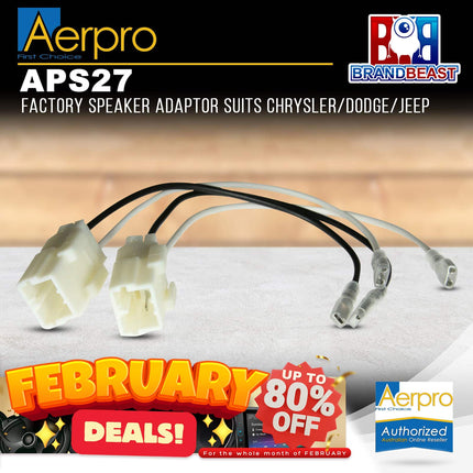 Aerpro APS27 Factory Speaker Adaptor Suit Chrysler/Dodge/Jeep