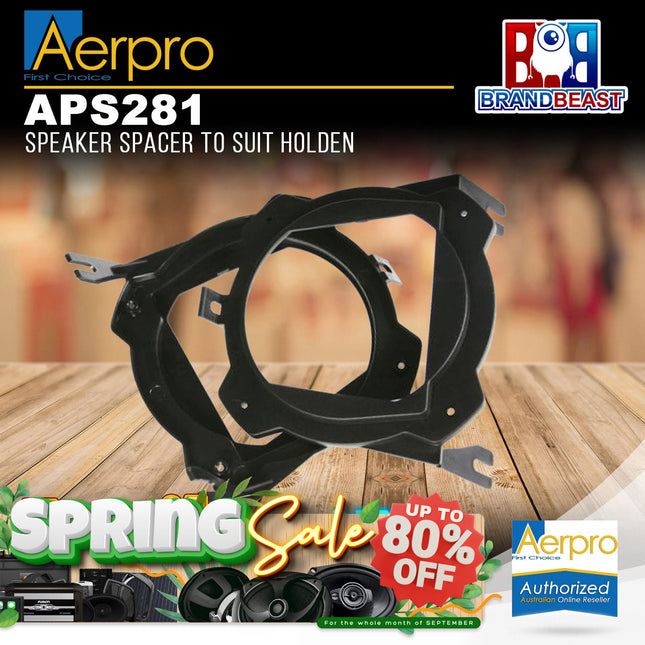 Aerpro APS281 130mm Factory Speaker Adaptor Spacers Suit Holden Barina 1994-05