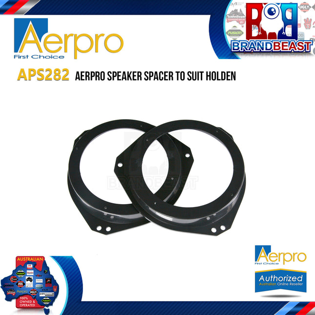 Aerpro APS282 130mm Front Factory Speaker Adaptor Spacers Suit Holden/Renault