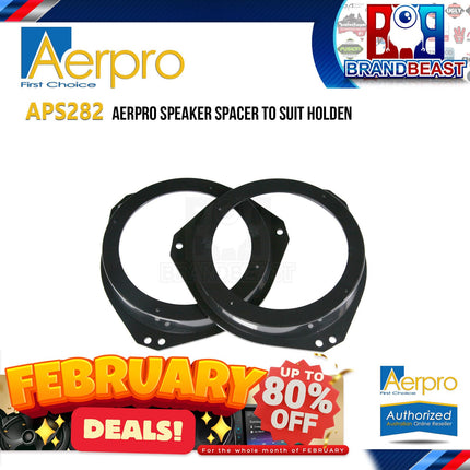 Aerpro APS282 130mm Front Factory Speaker Adaptor Spacers Suit Holden/Renault