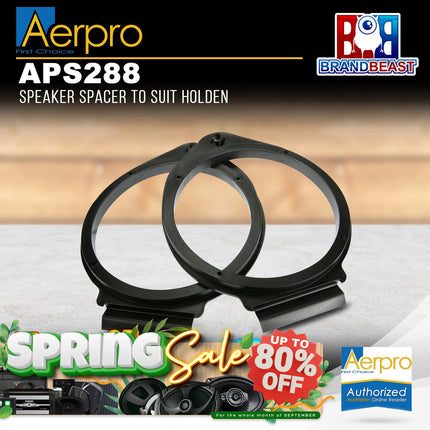 Aerpro APS288 6.5" 165mm Black Speaker Spacer Suit Holden Various Models