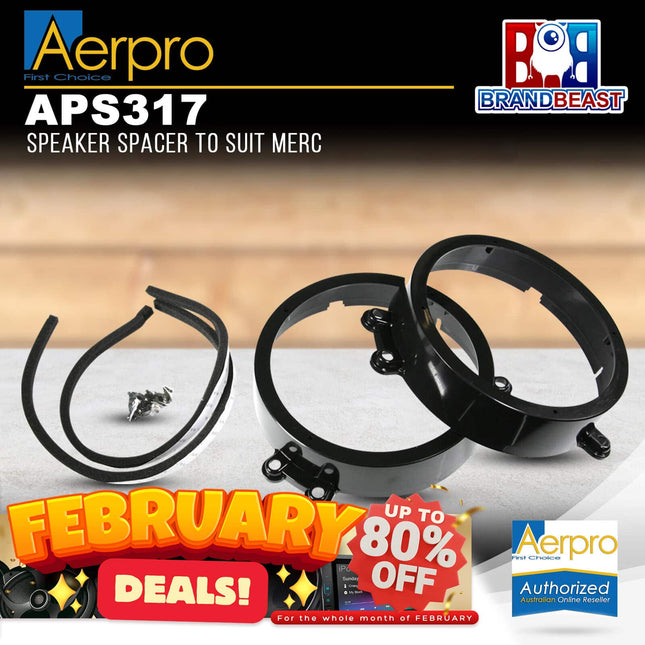 Aerpro APS317 120mm Factory Speaker Adaptor Spacers Suit Mercedes