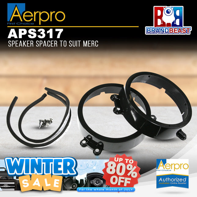 Aerpro APS317 120mm Factory Speaker Adaptor Spacers Suit Mercedes