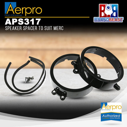 Aerpro APS317 120mm Factory Speaker Adaptor Spacers Suit Mercedes