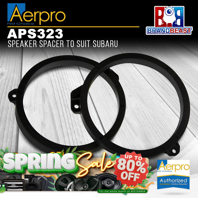 Aerpro APS323 6.5" 165mm Front Speaker Spacer Suit Subaru Various Models