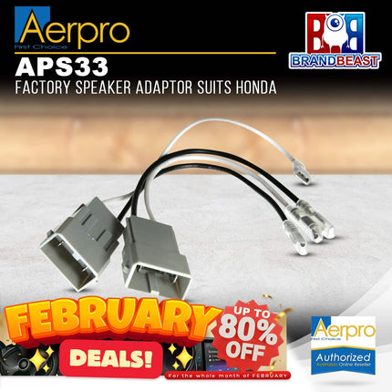 Aerpro APS33 Factory Speaker Adaptor Suit Honda