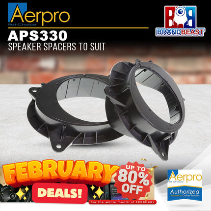 Aerpro APS330 Speaker Spacer Adapters to Suit Toyota Camry - Front