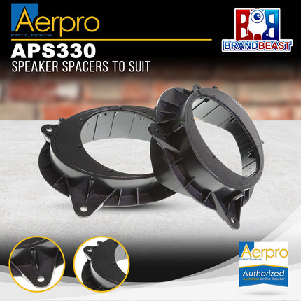 Aerpro APS330 Speaker Spacer Adapters to Suit Toyota Camry - Front
