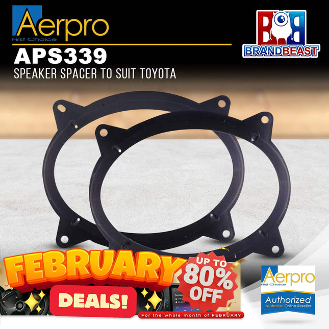 Aerpro APS339 Factory Speaker Adaptor Spacers Suit Toyota Camry