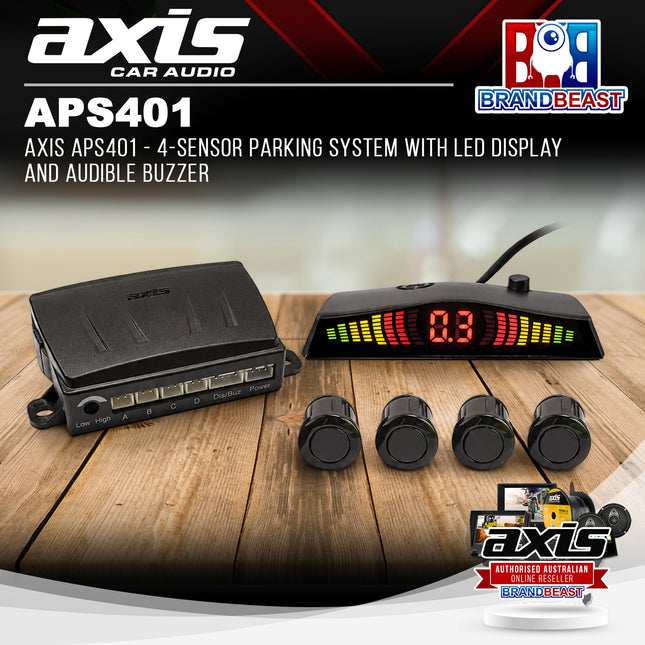 AXIS APS401 - 4-Sensor Parking System with LED Display and Audible Buzzer