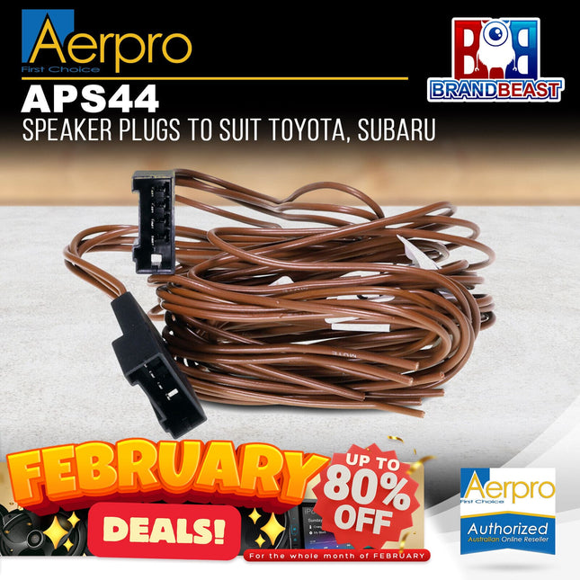 Aerpro APS44 Speaker Plugs to Suit Toyota, Subaru