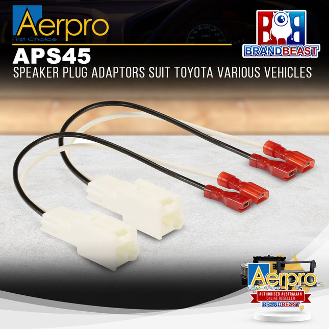 Aerpro APS45 Speaker Plug Adaptors Suit Toyota Various Vehicles