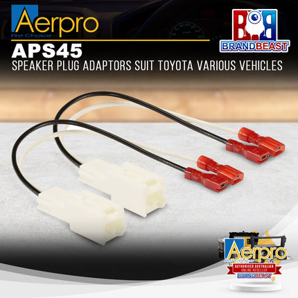 Aerpro APS45 Speaker Plug Adaptors Suit Toyota Various Vehicles