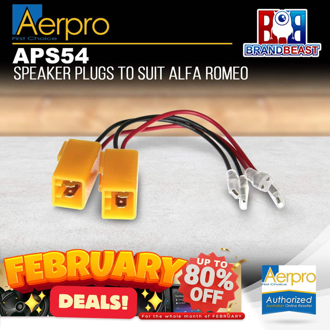 Aerpro APS54 Factory Speaker Adaptor Suits Alfa Romeo/Peugeot