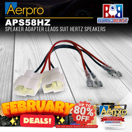 Aerpro APS58HZ Speaker Adapter Leads Suit Hertz Speakers