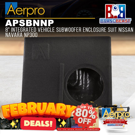 Aerpro APSBNNP 8&quot; Integrated Subwoofer Enclosure Suit Nissan Navara NP300