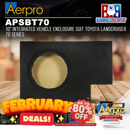 Aerpro APSBT70 10" Integrated Vehicle Enclosure For Toyota Landcruiser 70 Series