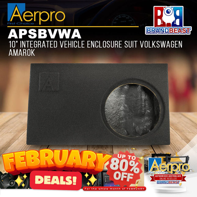 Aerpro APSBVWA 10" Integrated Vehicle Enclosure Suit Volkswagen Amarok 2011